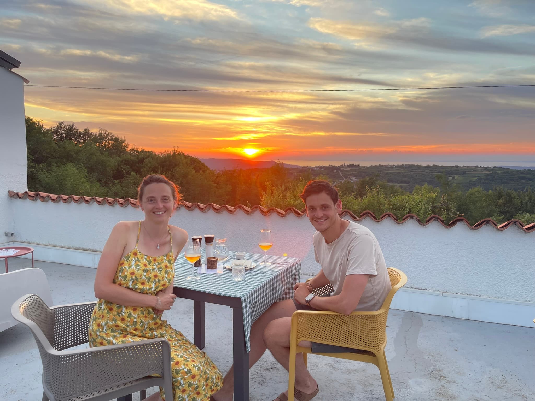 Apéro au soleil couchant